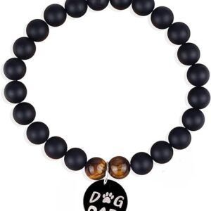 Dog Lovers Birthday Gifts for Son Father Husband Bead Bracelet Charm
