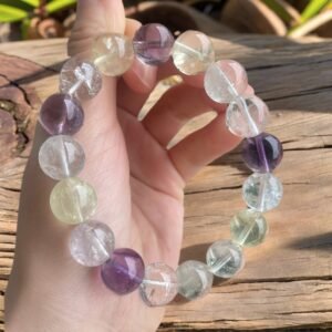 Natural Gemstone Adjustable Bracelet Clear Quartz Amethyst Citrine