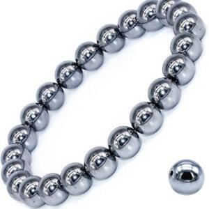 Natural Gemstone Adjustable Bracelet Silver Hematite