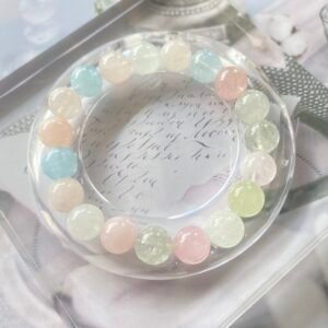 Natural Gemstone Adjustable Bracelet Morganite