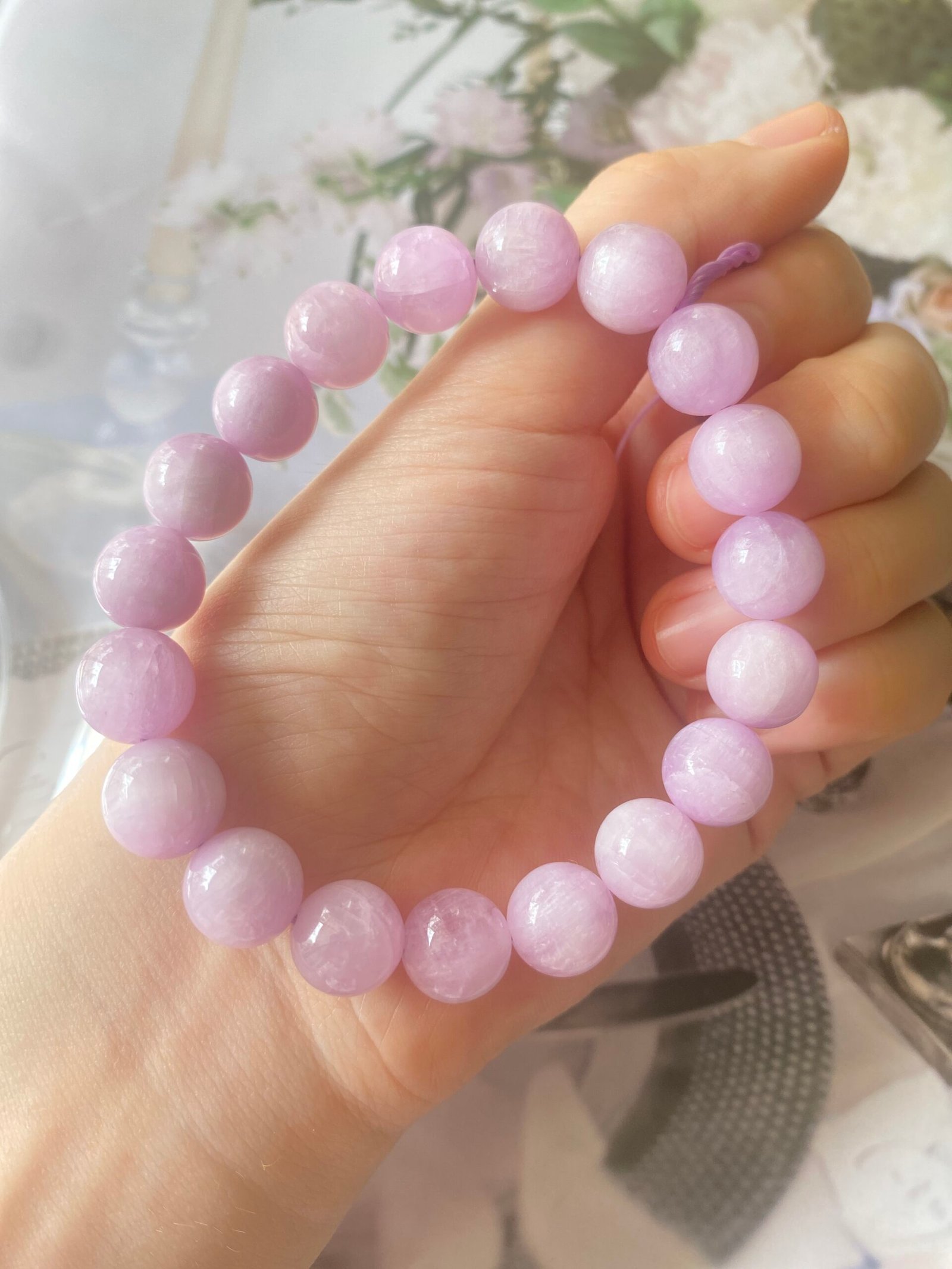 Natural Gemstone Adjustable Bracelet Kunzite - Image 4