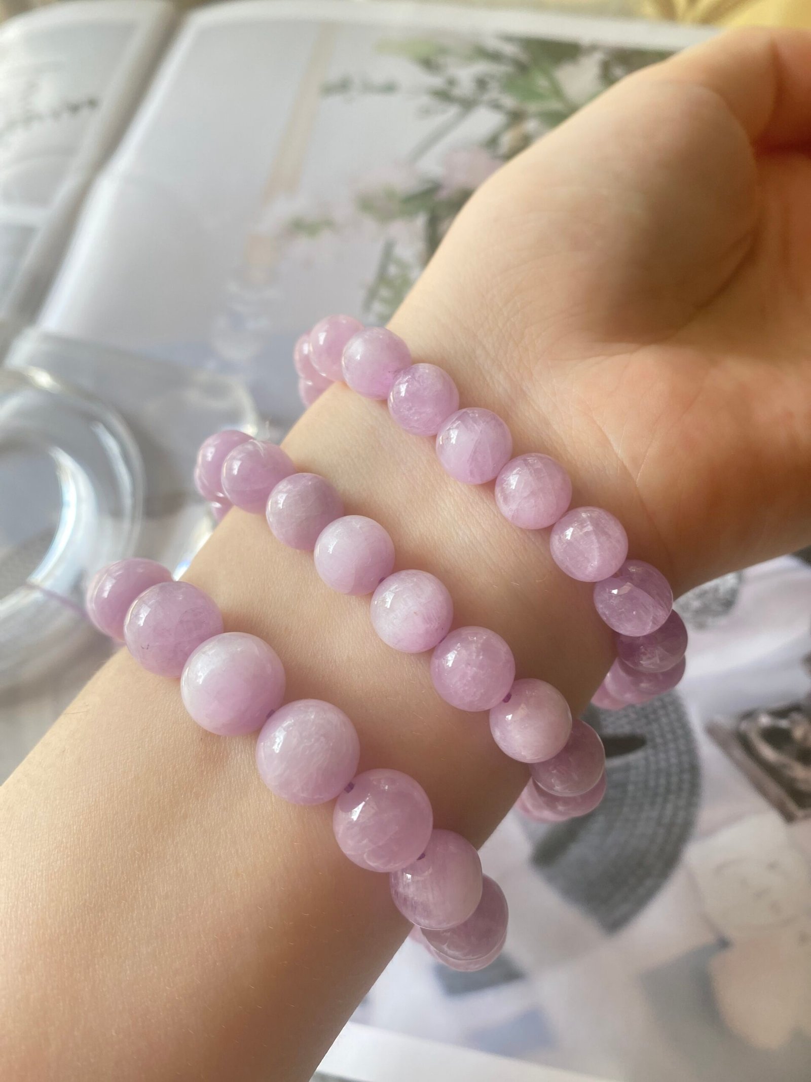 Natural Gemstone Adjustable Bracelet Kunzite - Image 7