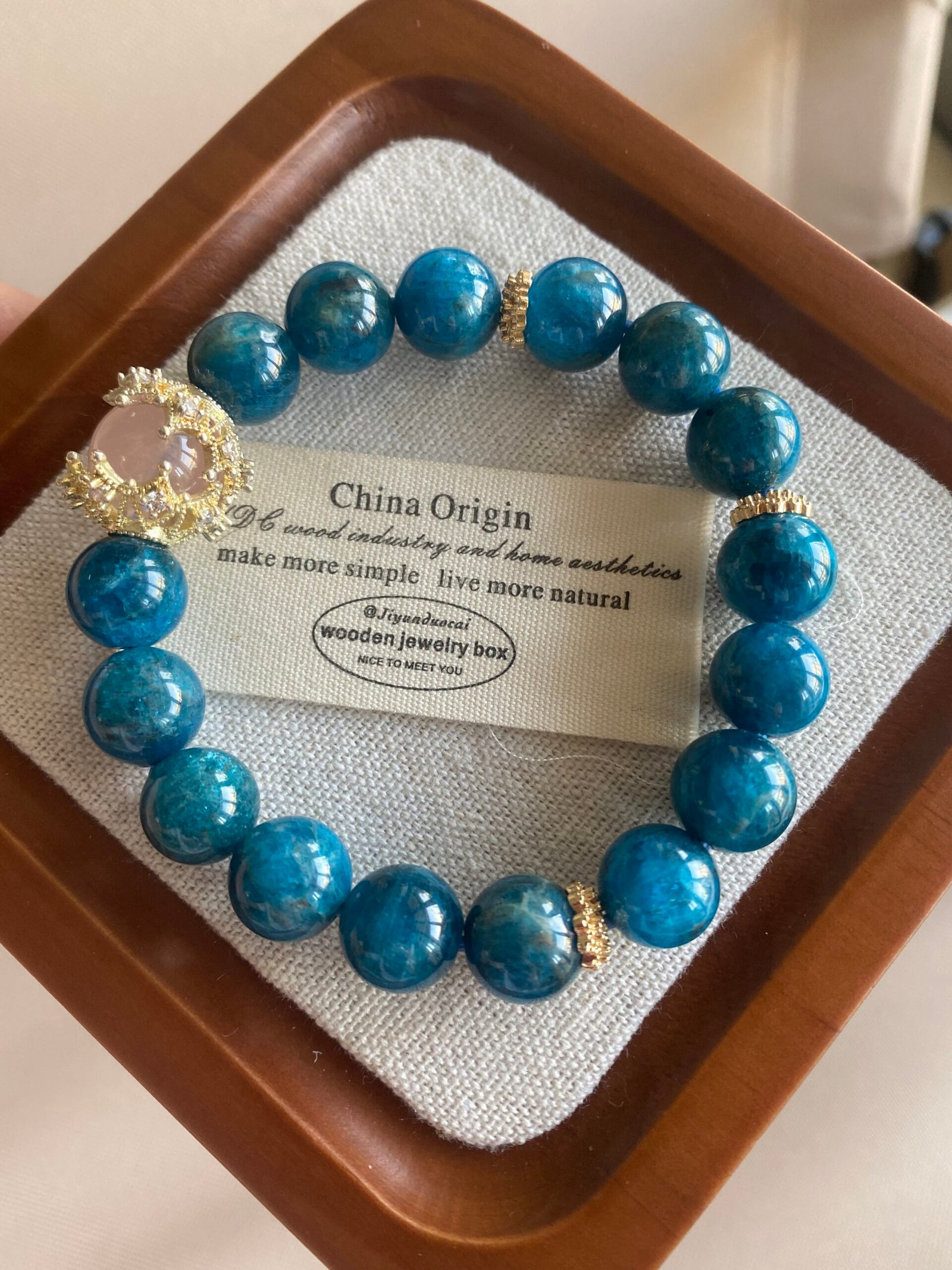 Natural Gemstone Adjustable Bracelet DIY Natural Stone