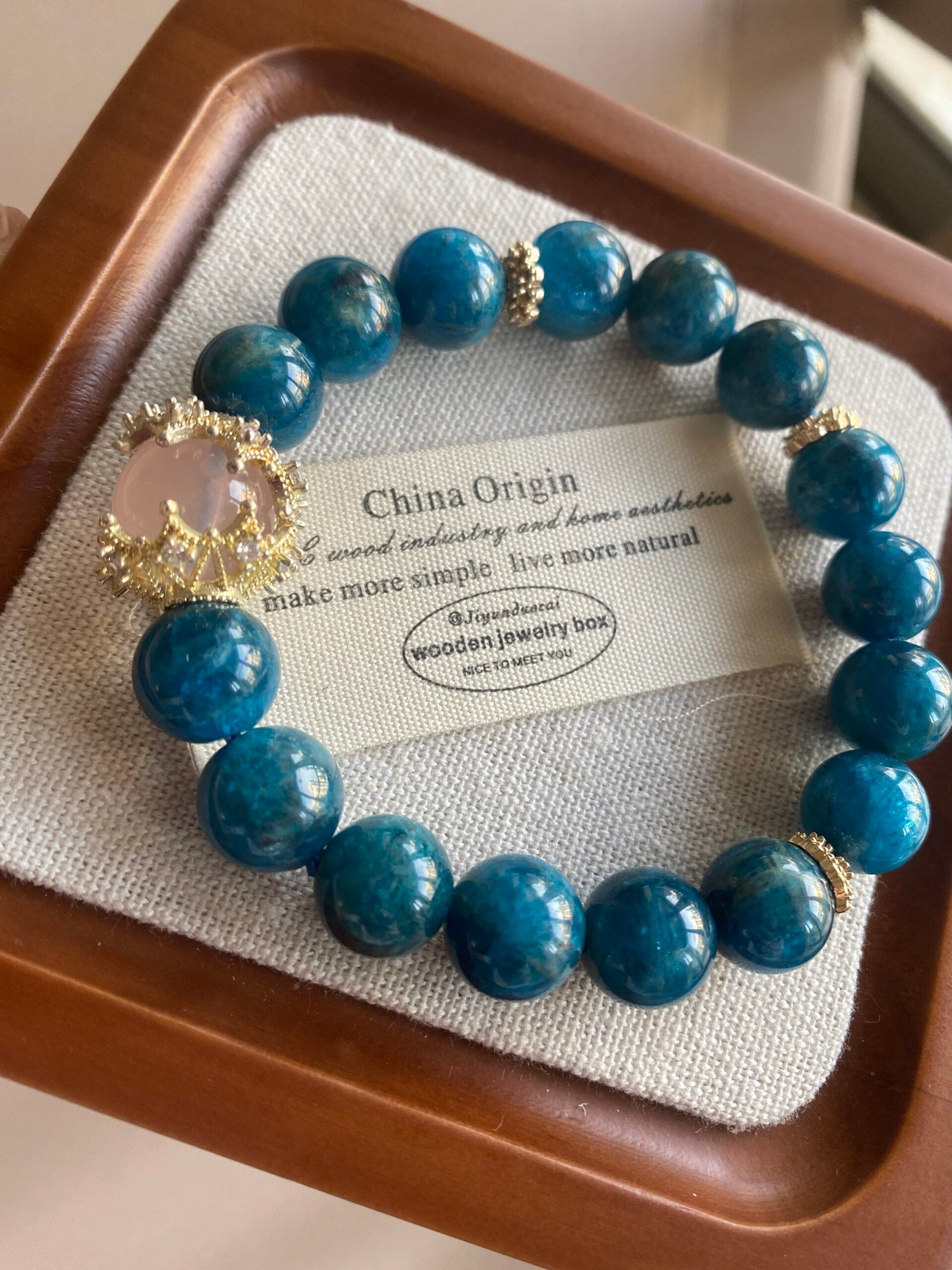 Natural Gemstone Adjustable Bracelet DIY Natural Stone - Image 2